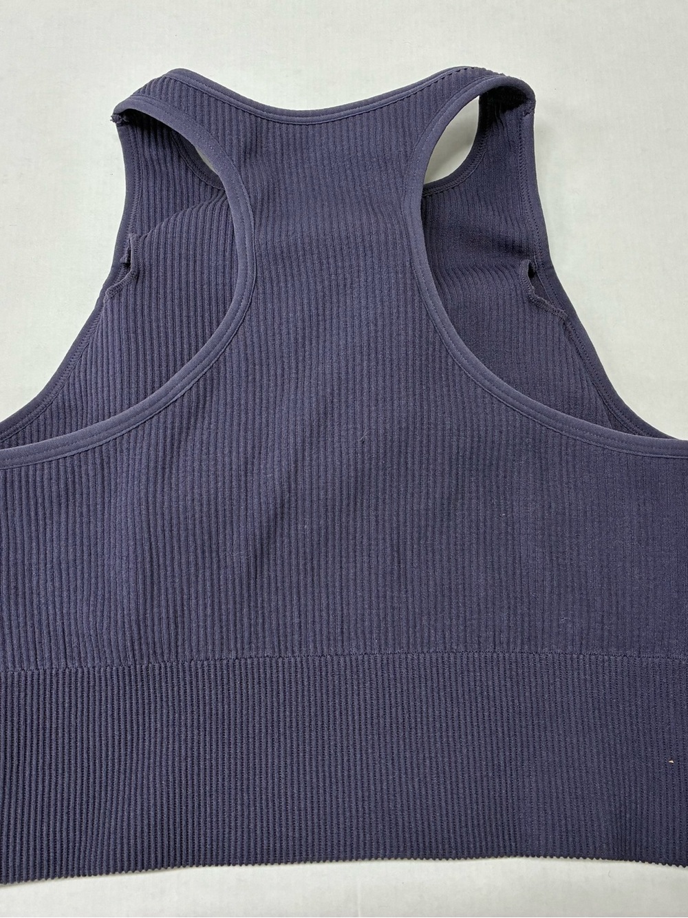 refuge Navy Ribbed Cropped Tank Top - Picture 3 of 7
